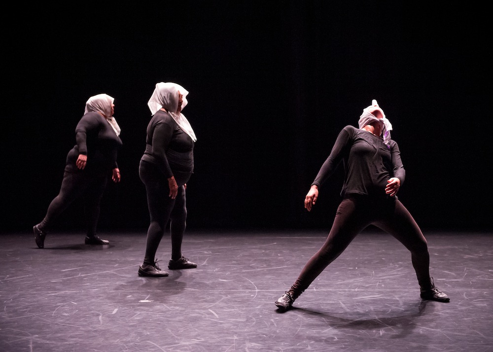 Performers in Bouchra Ouizguen's Ha!. Photo by Ian Douglas.